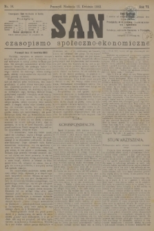 San : czasopismo społeczno-ekonomiczne. R.6, 1883, nr 16