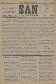 San : czasopismo społeczno-ekonomiczne. R.6, 1883, nr 26