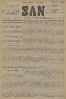 San : czasopismo społeczno-ekonomiczne. R.6, 1883, nr 30