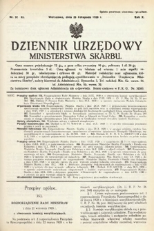 Dziennik Urzędowy Ministerstwa Skarbu. 1928, nr 32-33