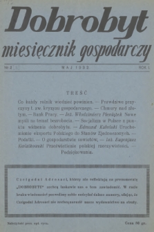 Dobrobyt : miesięcznik gospodarczy dla wszystkich. R.1, 1932, № 2 [i.e.3]