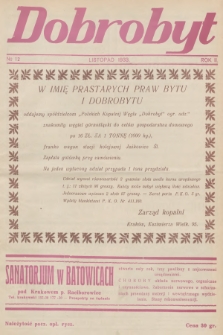 Dobrobyt : czasopismo gospodarcze dla wszystkich. R.2, 1933, № 12