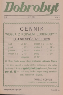 Dobrobyt : czasopismo gospodarcze dla wszystkich. R.3, 1934, № 2