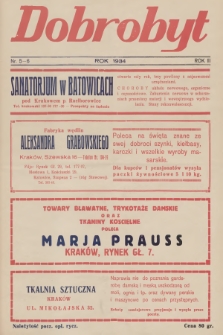 Dobrobyt : czasopismo gospodarcze dla wszystkich. R.3, 1934, № 5-6