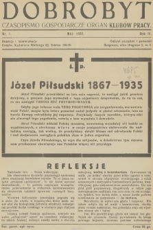 Dobrobyt : czasopismo gospodarcze organ klubów pracy. R.4, 1935, № 1
