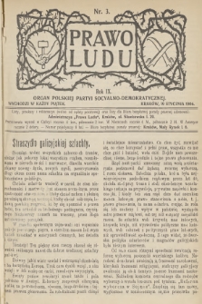 Prawo Ludu : organ Polskiej Partyi Socyalno-Demokratycznej. R.9, 1906, nr 3