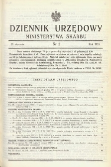Dziennik Urzędowy Ministerstwa Skarbu. 1935, nr 2