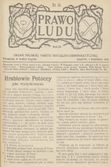 Prawo Ludu : organ Polskiej Partyi Socyalno-Demokratycznej. R.9, 1906, nr 36