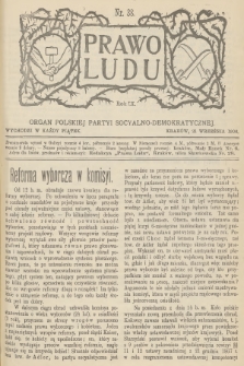 Prawo Ludu : organ Polskiej Partyi Socyalno-Demokratycznej. R.9, 1906, nr 38