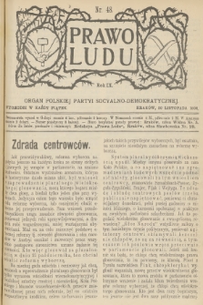 Prawo Ludu : organ Polskiej Partyi Socyalno-Demokratycznej. R.9, 1906, nr 48
