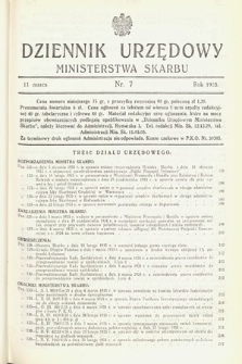 Dziennik Urzędowy Ministerstwa Skarbu. 1935, nr 7