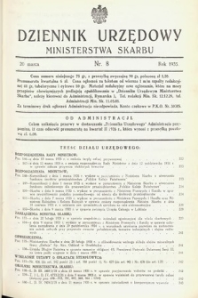 Dziennik Urzędowy Ministerstwa Skarbu. 1935, nr 8