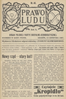 Prawo Ludu : organ Polskiej Partyi Socyalno-Demokratycznej. R.10, 1907, nr 46