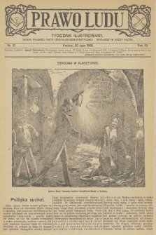 Prawo Ludu : tygodnik ilustrowany : organ Polskiej Partyi Socyalno-Demokratycznej. R.12, 1909, nr 31