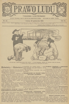 Prawo Ludu : tygodnik ilustrowany : organ Polskiej Partyi Socyalno-Demokratycznej. R.12, 1909, nr 43