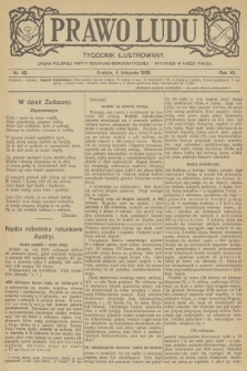 Prawo Ludu : tygodnik ilustrowany : organ Polskiej Partyi Socyalno-Demokratycznej. R.12, 1909, nr 45 - [po konfiskacie]