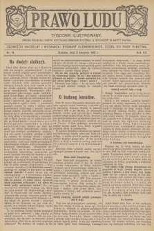 Prawo Ludu : tygodnik ilustrowany : organ Polskiej Partyi Socyalno-Demokratycznej. R.15, 1912, nr 14