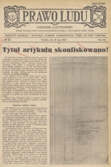 Prawo Ludu : tygodnik ilustrowany : organ Polskiej Partyi Socyalno-Demokratycznej. R.15, 1912, nr 29