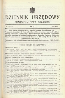 Dziennik Urzędowy Ministerstwa Skarbu. 1935, nr 17