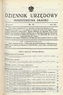 Dziennik Urzędowy Ministerstwa Skarbu. 1935, nr 18