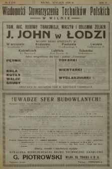 Wiadomości Stowarzyszenia Techników Polskich w Wilnie : miesięcznik poświęcony sprawom nauki, techniki i przemysłu technicznego. R.2, 1929, №  2 (14)