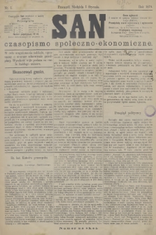 San : czasopismo społeczno-ekonomiczne. 1879, nr 1