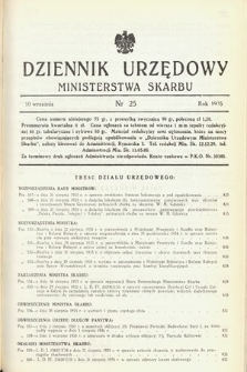 Dziennik Urzędowy Ministerstwa Skarbu. 1935, nr 25