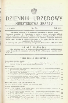 Dziennik Urzędowy Ministerstwa Skarbu. 1935, nr 26