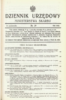 Dziennik Urzędowy Ministerstwa Skarbu. 1935, nr 29