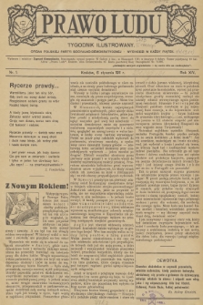 Prawo Ludu : tygodnik ilustrowany : organ Polskiej Partyi Socyalno-Demokratycznej. R.14, 1911, nr 1