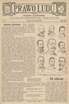 Prawo Ludu : tygodnik ilustrowany : organ Polskiej Partyi Socyalno-Demokratycznej. R.14, 1911, nr 4