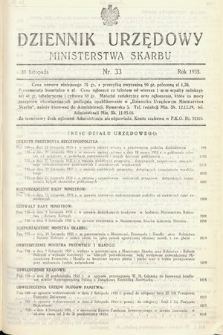 Dziennik Urzędowy Ministerstwa Skarbu. 1935, nr 33