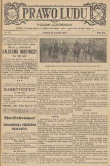 Prawo Ludu : tygodnik ilustrowany : organ Polskiej Partyi Socyalno-Demokratycznej. R.14, 1911, nr 37 - po konfiskacie