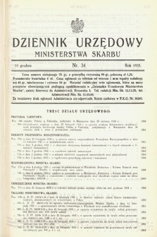 Dziennik Urzędowy Ministerstwa Skarbu. 1935, nr 34