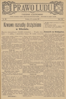 Prawo Ludu : tygodnik ilustrowany : organ Polskiej Partyi Socyalno-Demokratycznej. R.14, 1911, nr 38