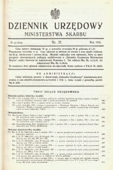 Dziennik Urzędowy Ministerstwa Skarbu. 1935, nr 35