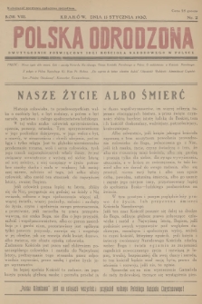Polska Odrodzona : dwutygodnik poświęcony idei kościoła narodowego w Polsce. R.8, 1930, nr 2