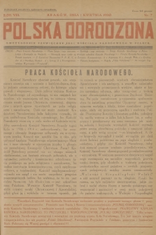 Polska Odrodzona : dwutygodnik poświęcony idei kościoła narodowego w Polsce. R.8, 1930, nr 7
