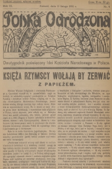 Polska Odrodzona : dwutygodnik poświęcony idei kościoła narodowego w Polsce. R.9, 1931, nr 4