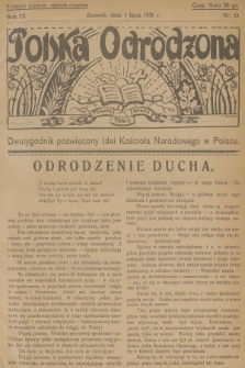 Polska Odrodzona : dwutygodnik poświęcony idei kościoła narodowego w Polsce. R.9, 1931, nr 13