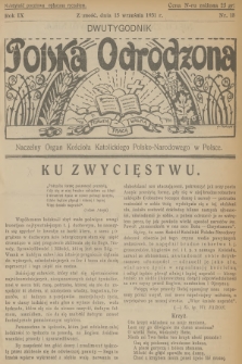 Polska Odrodzona : naczelny organ Kościoła Katolickiego Polsko-Narodowego w Polsce. R.9, 1931, nr 18