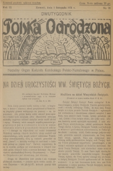 Polska Odrodzona : naczelny organ Kościoła Katolickiego Polsko-Narodowego w Polsce. R.9, 1931, nr 21