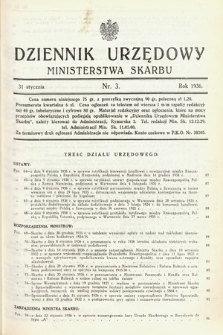 Dziennik Urzędowy Ministerstwa Skarbu. 1936, nr 3