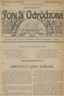Polska Odrodzona : naczelny organ Kościoła Katolickiego Polsko-Narodowego w Polsce. R.9, 1931, nr 22