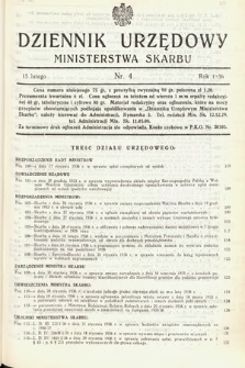 Dziennik Urzędowy Ministerstwa Skarbu. 1936, nr 4