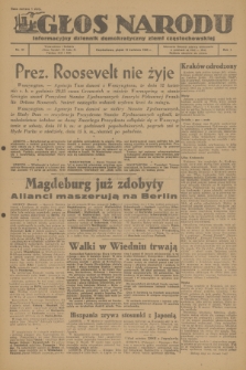 Głos Narodu : informacyjny dziennik demokratyczny ziemi częstochowskiej. R.1, 1945, nr 51