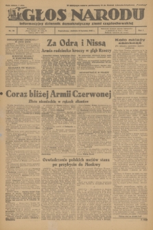 Głos Narodu : informacyjny dziennik demokratyczny ziemi częstochowskiej. R.1, 1945, nr 58