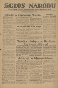 Głos Narodu : informacyjny dziennik demokratyczny ziemi częstochowskiej. R.1, 1945, nr 65