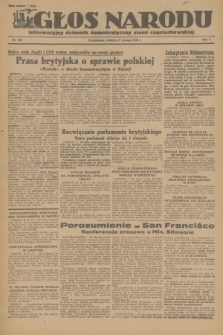 Głos Narodu : informacyjny dziennik demokratyczny ziemi częstochowskiej. R.1, 1945, nr 103