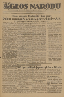 Głos Narodu : informacyjny dziennik demokratyczny ziemi częstochowskiej. R.1, 1945, nr 107